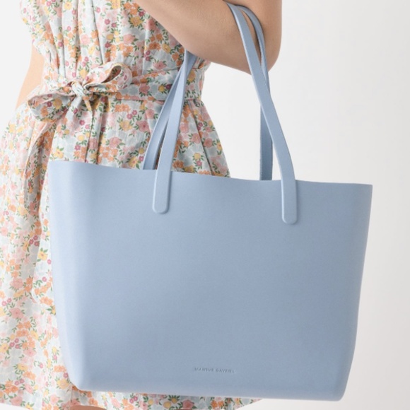 NWT $235 MANSUR GAVRIEL Eva Rubber Made In Italy Large Tote in Cielo! - Picture 6 of 6